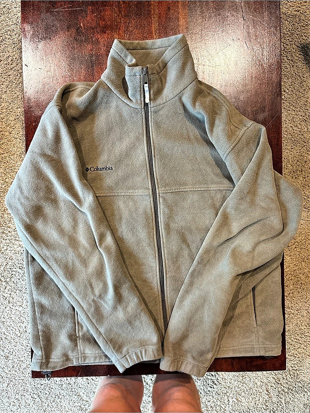 Columbia Steens Mountain Full Zip Fleece Jacket Men's Gray Large
